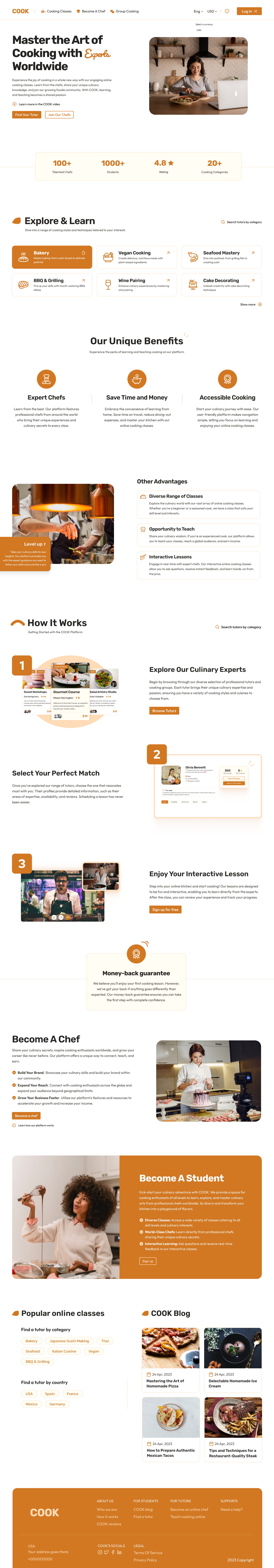 Scrolling Cooking Showcase (desktop)